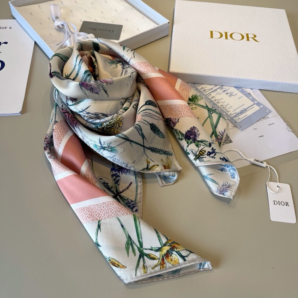 Dior Silk Square Scarf - Picture 4 of 8
